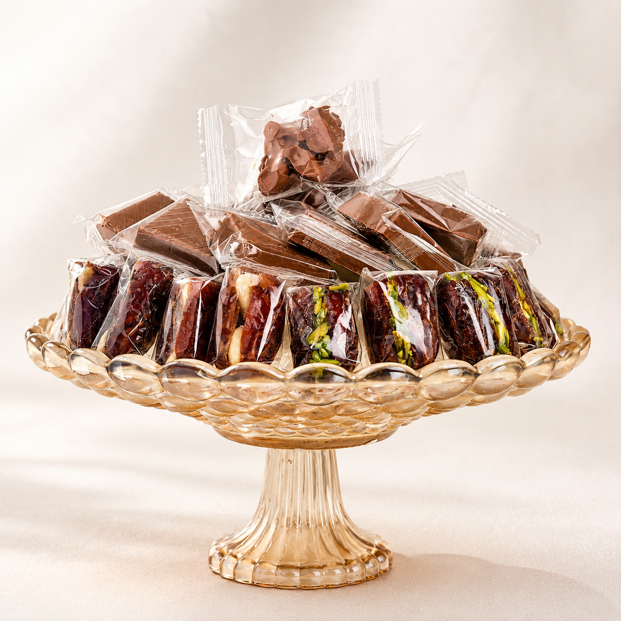 Luxury Bowl Gift – Stuffed Dates & Nut Clusters 650g