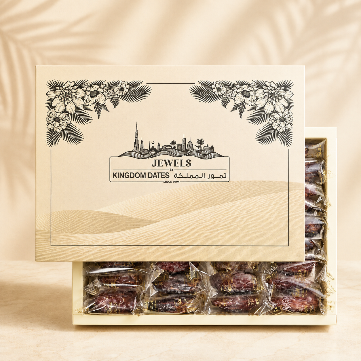 Luxury Tiramisu & Raffaello Kunafa Chocolate Stuffed Dates – Gift Box 800gm