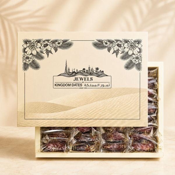 Luxury Tiramisu & Raffaello Kunafa Chocolate Stuffed Dates – Gift Box 800gm