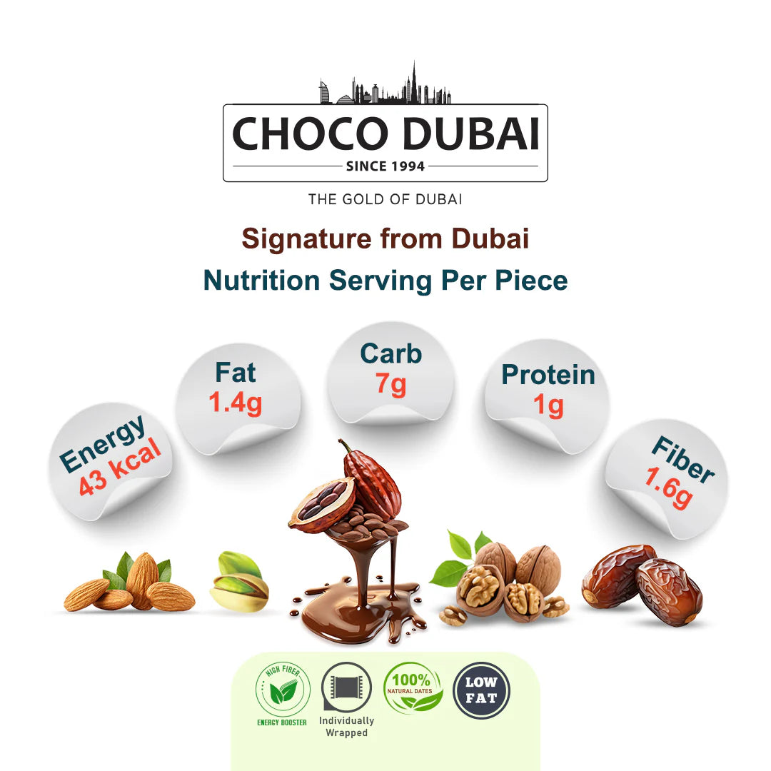 Choco Dubai Coffee Chocolate Dates with Nuts – Viral Dubai Edition (100g)