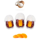 Luxury Khedri Dates Stuffed with Nuts & Half-Dipped in Coconut Chocolate