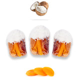 Luxury Sagi Dates Stuffed with Nuts & Half-Dipped in Coconut Chocolate