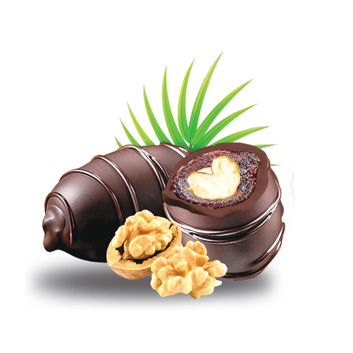 Dark Chocolate Dates Stuffed With Nuts - Full Coated