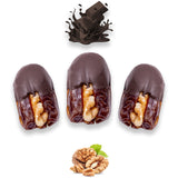 Luxury Khedri Dates Stuffed with Nuts & Half-Dipped in Dark Chocolate