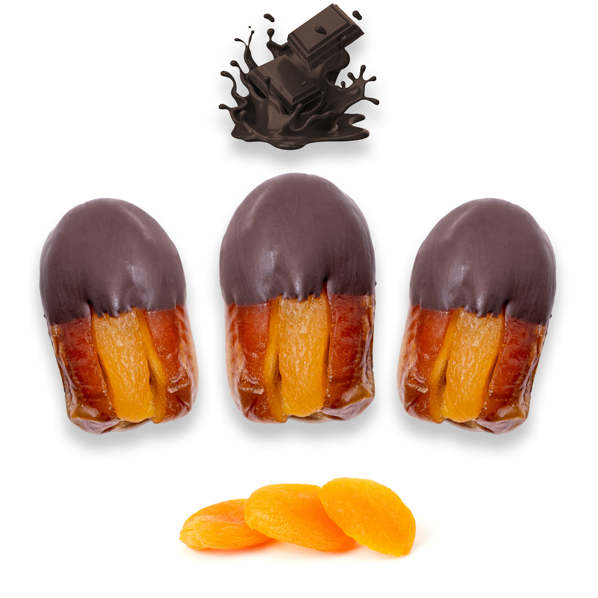Luxury Sagi Dates Stuffed with Nuts & Half-Dipped in Dark Chocolate