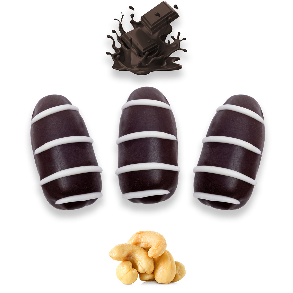 Dark Chocolate Dates Stuffed With Nuts - Full Dipped