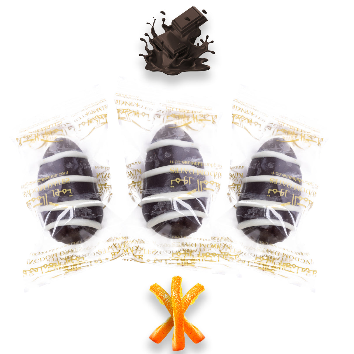 Milk Chocolate Dates Stuffed With Nuts - Full Dipped (Wrapped)