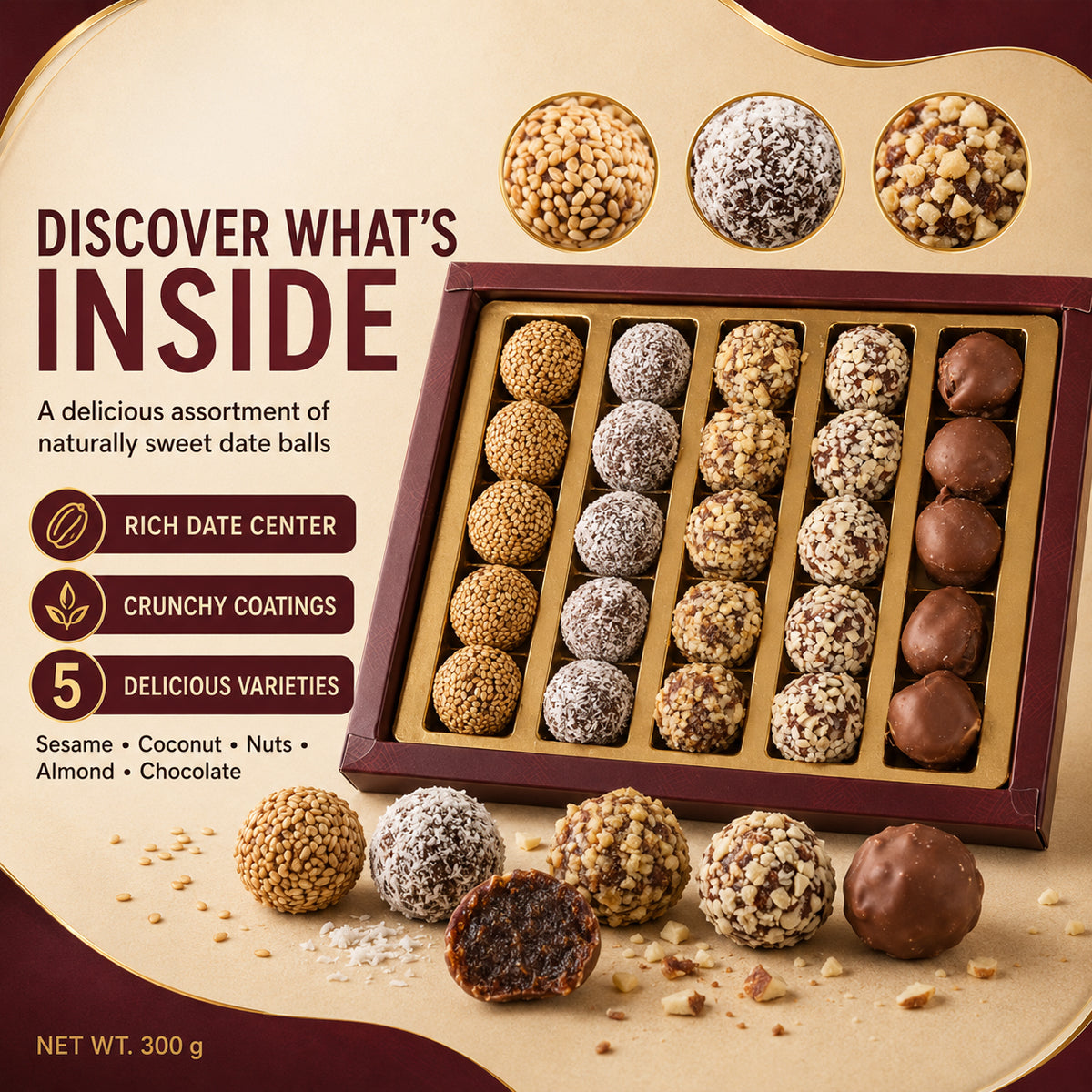 Tamriya Dates Energy Balls with Nuts