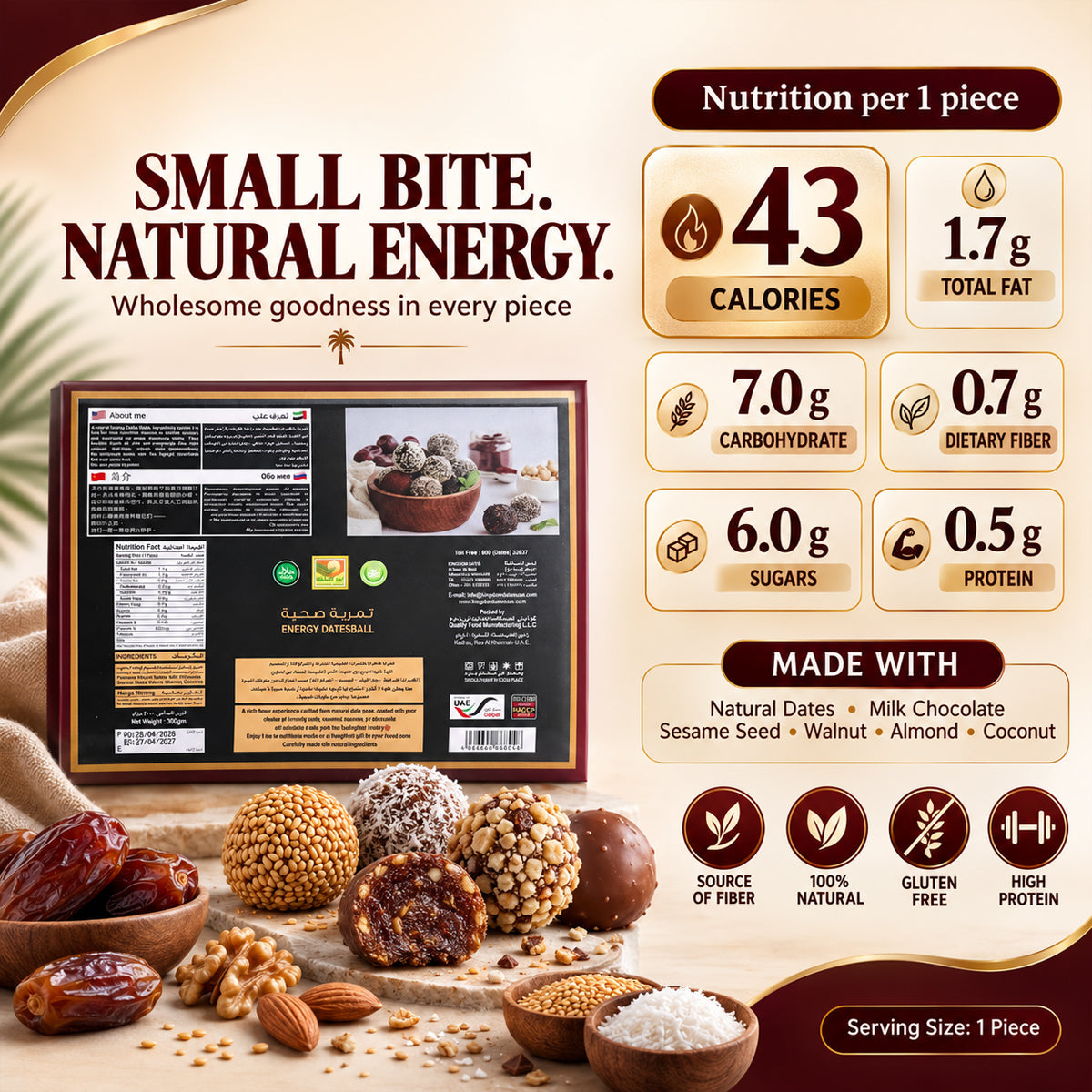 Tamriya Dates Energy Balls with Nuts