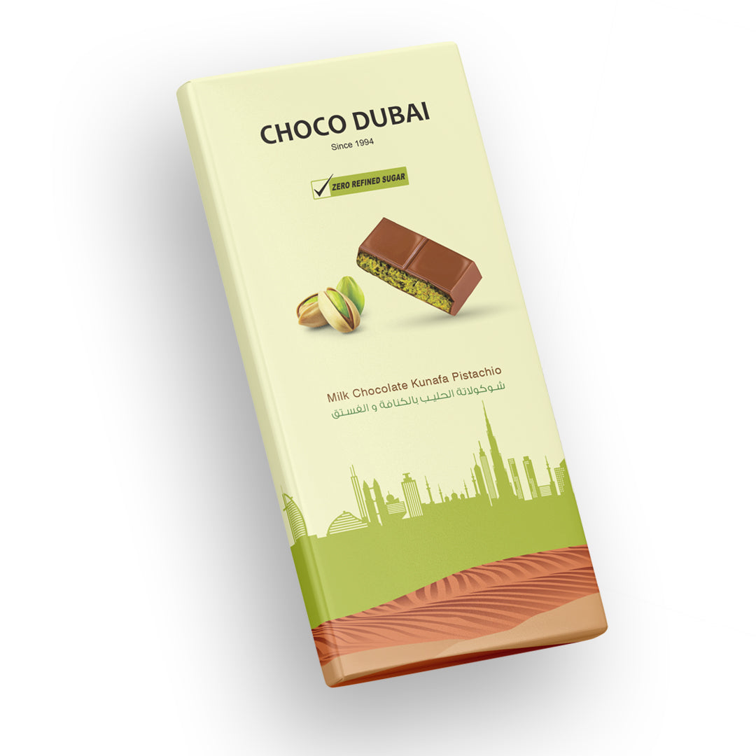 'Dubai Chocolate' Milk Kunafa Pistachio 100 GM (Zero Refined Sugar)