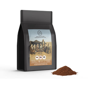 Medium-ground Emirati coffee with cardamom by Kingdom Dates, authentic traditional Arabic coffee for rich flavor and aroma.