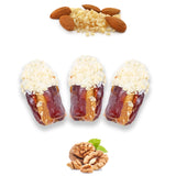 Luxury Khedri Dates Stuffed with Nuts & Half-Dipped in Almond Chocolate