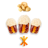Luxury Khedri Dates Stuffed with Nuts & Half-Dipped in Cashew Chocolate