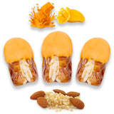 Luxury Sagi Dates Stuffed with Nuts & Half-Dipped in Mango Chocolate