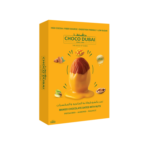 Choco Dubai mango chocolate dates with nuts 