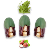 Luxury Khedri Dates Stuffed with Nuts & Half-Dipped in Matcha Chocolate