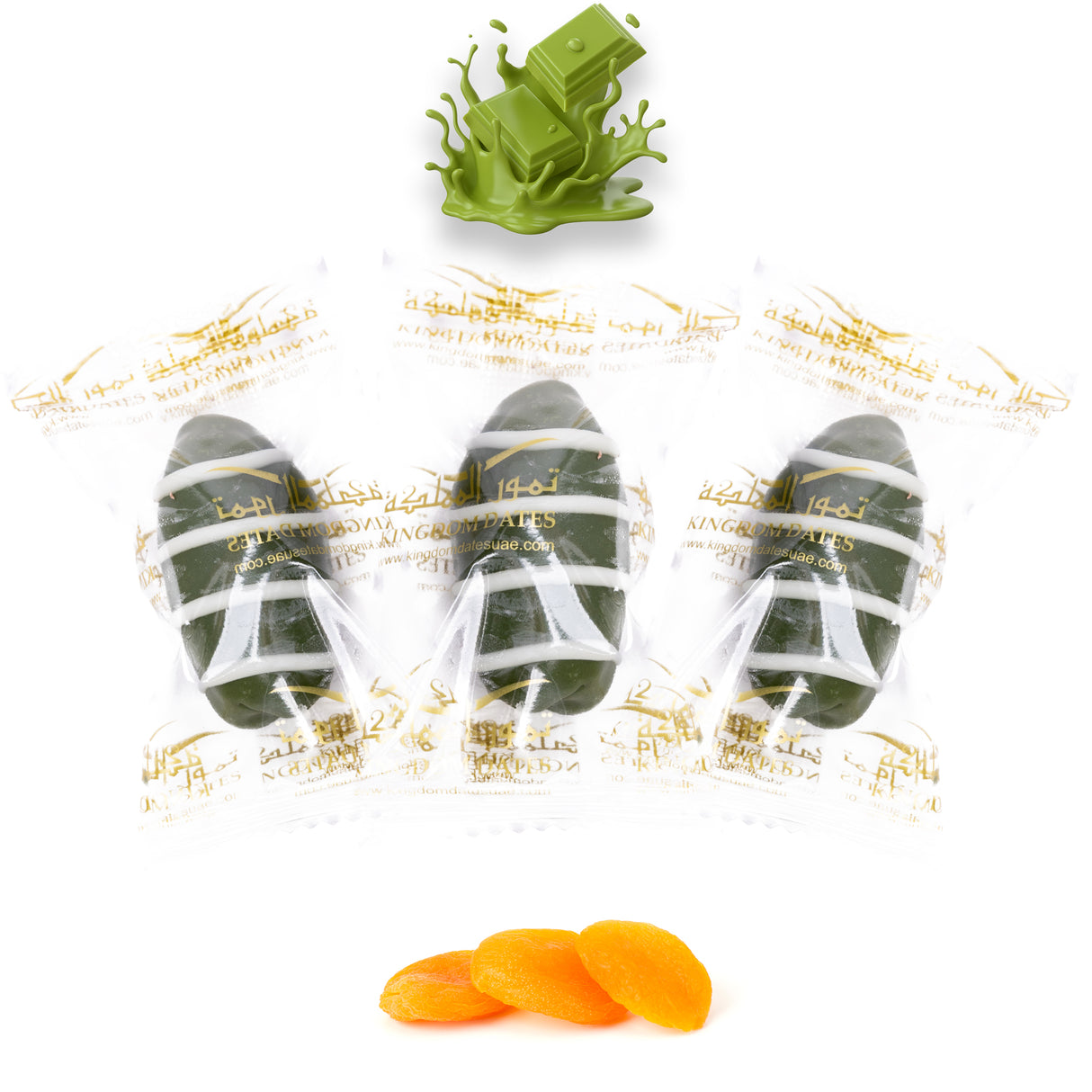 Matcha Chocolate Dates Stuffed With Nuts (Wrapped)
