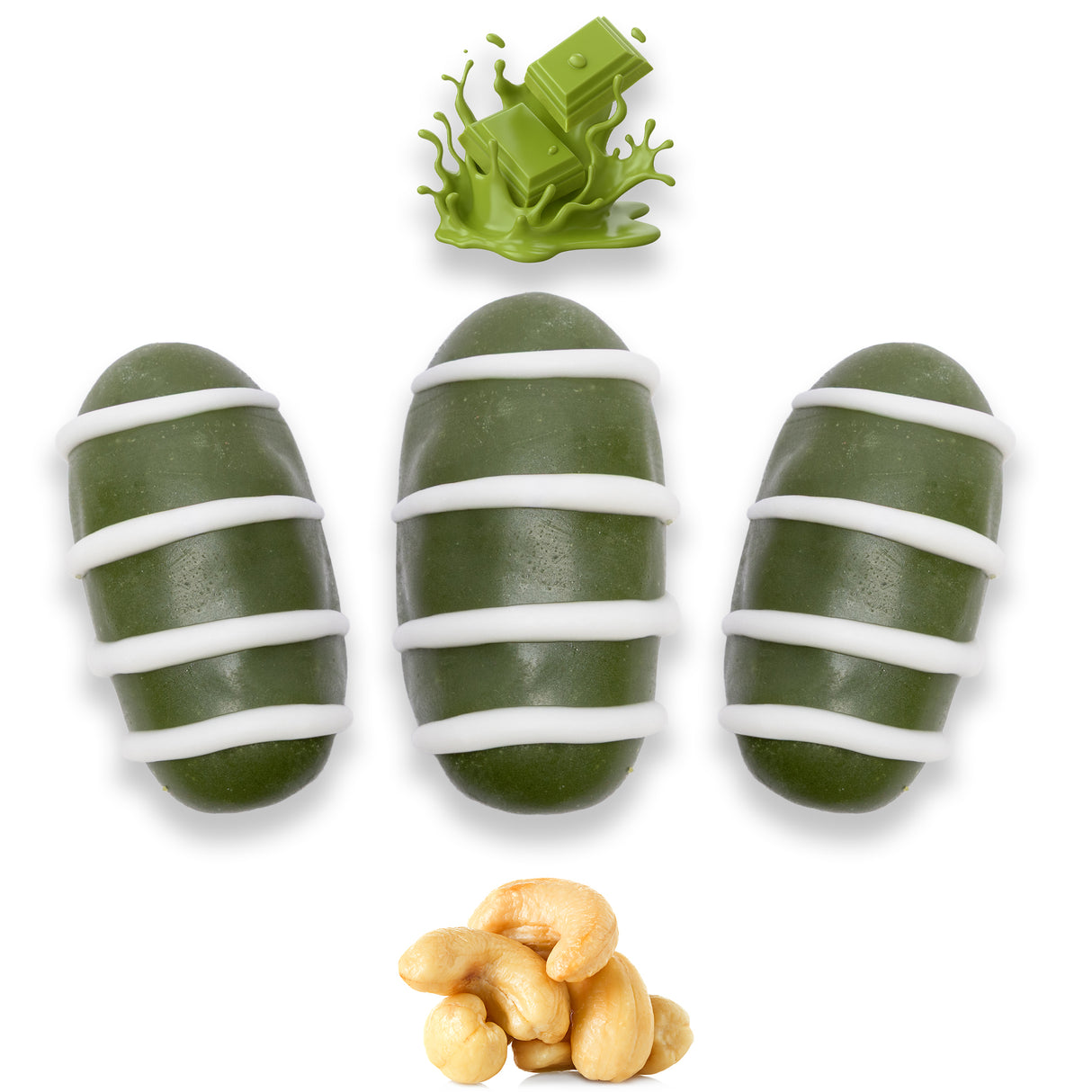 Matcha Chocolate Dates Stuffed With Nuts
