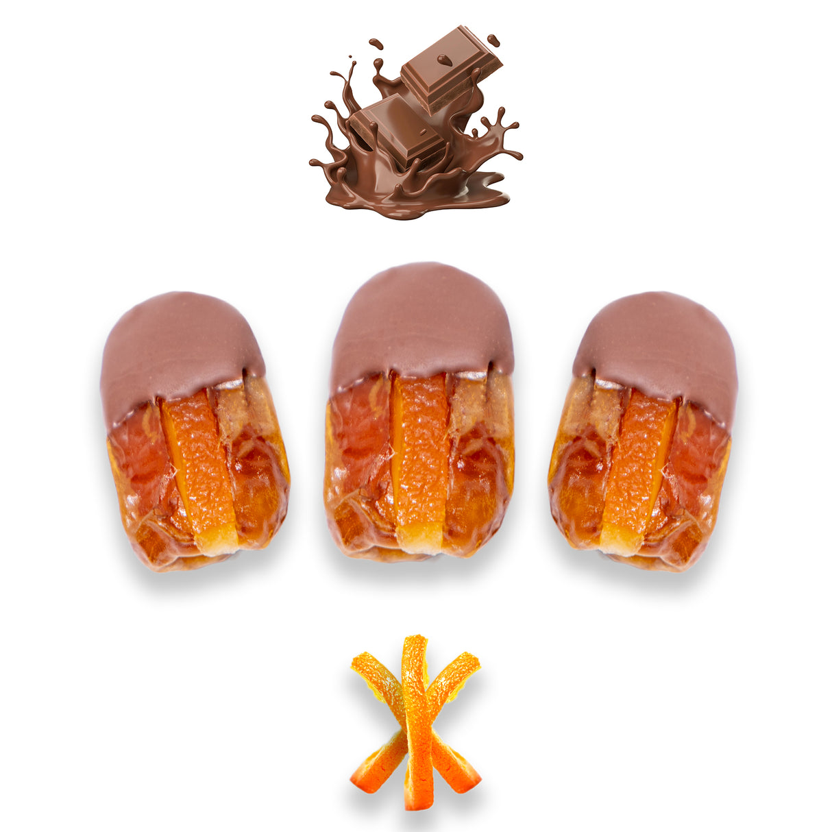 Luxury Sagi Dates Stuffed with Nuts & Half-Dipped in Milk Chocolate
