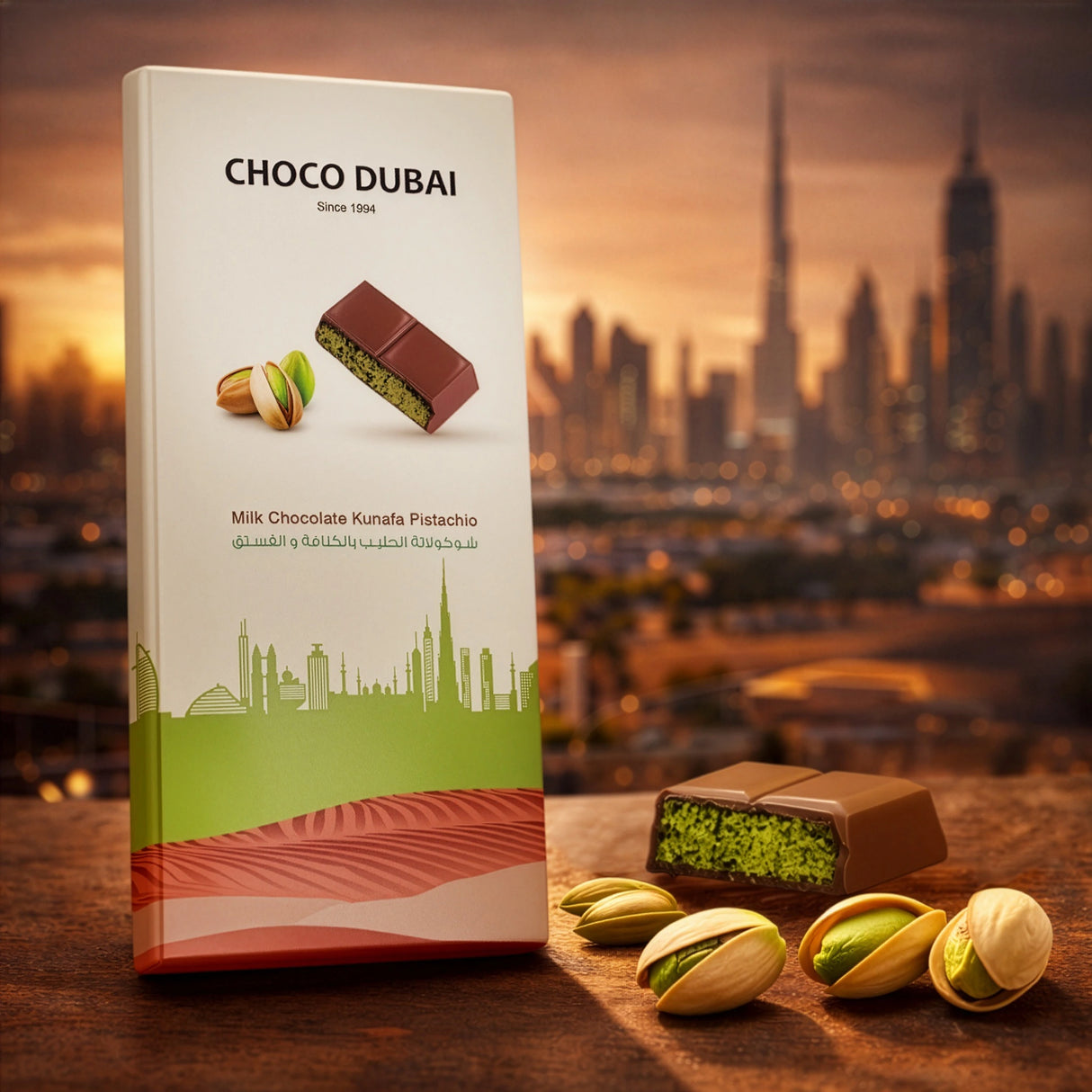 Milk Chocolate Kunafa Pistachio 