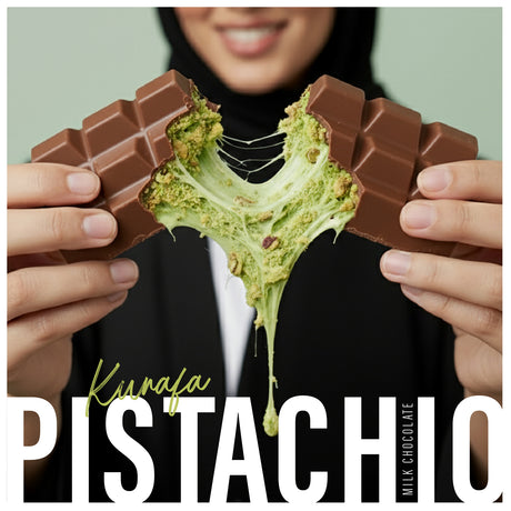 شوكولاتة دبي - شوكولاتة حليب بالكنافة والفستق 100 جرام