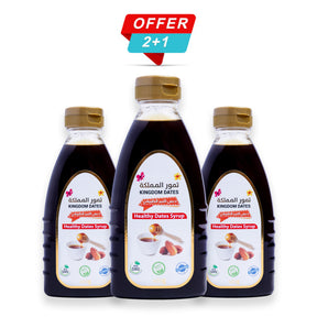 Natural dates syrup (Dibs) 400GM by Kingdom Dates UAE, showing a jar of rich, golden syrup on a white background.