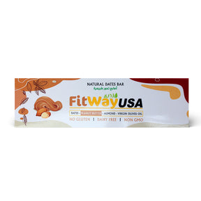 Kingdom Dates UAE peanut butter dates bar, 35g, showing the snack bar with peanut butter and date ingredients visible.
