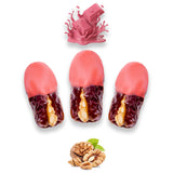 Luxury Khedri Dates Stuffed with Nuts & Half-Dipped in Ruby Chocolate