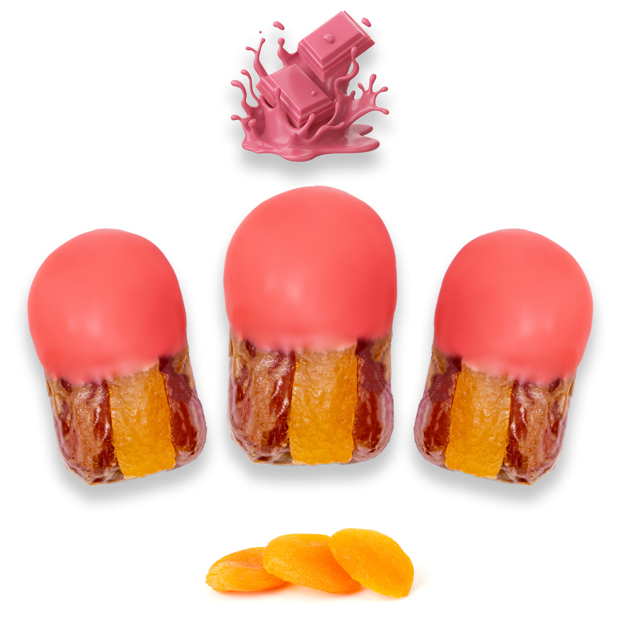 Luxury Sagi Dates Stuffed with Nuts & Half-Dipped in Ruby Chocolate
