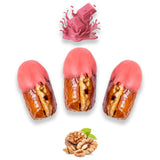 Luxury Sagi Dates Stuffed with Nuts & Half-Dipped in Ruby Chocolate