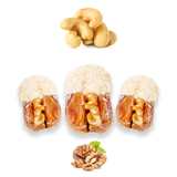 Luxury Sagi Dates Stuffed with Nuts & Half-Dipped in Cashew Chocolate
