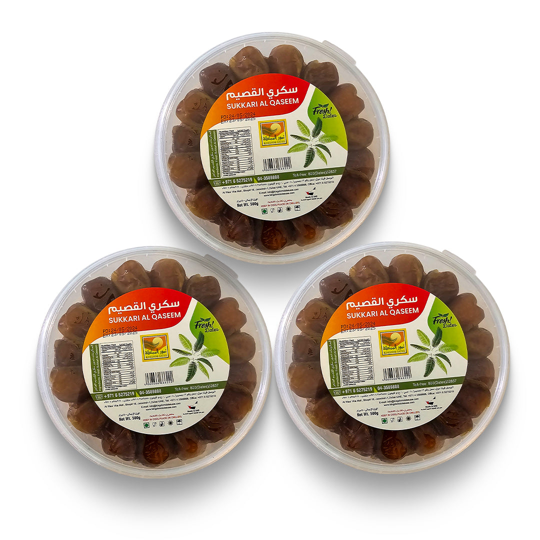 Sukkari Al Qasim Fresh Dates - Offer 3 X 500 gm