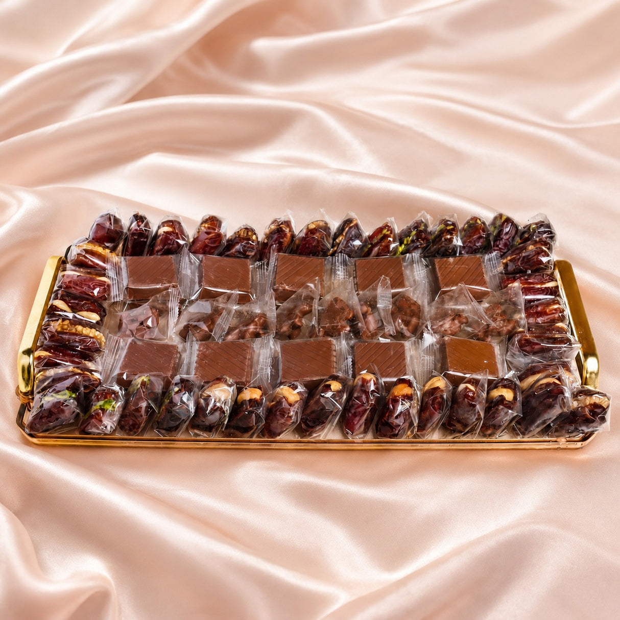 Eid Luxury Tray Gift – Stuffed Dates & Nut Clusters 1KG