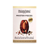 Kingdom Dates Master Pieces Premium Dates with Almond 220g close-up showing dates filled with almond
