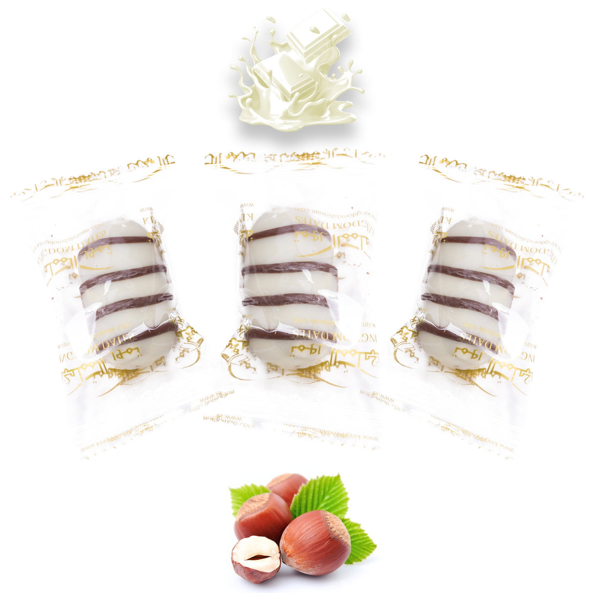Vanilla Chocolate Dates Stuffed With Nuts (Wrapped)