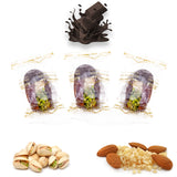 Luxury Khedri Dates Stuffed with Nuts & Half-Dipped in Coffee Chocolate (Wrapped)