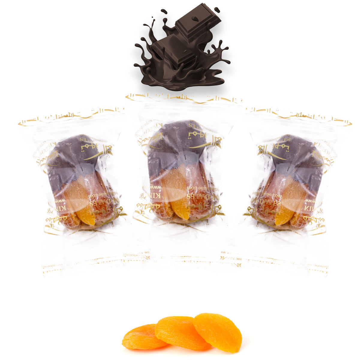 Luxury Sagi Dates Stuffed with Nuts & Half-Dipped in Coffee Chocolate (Wrapped)