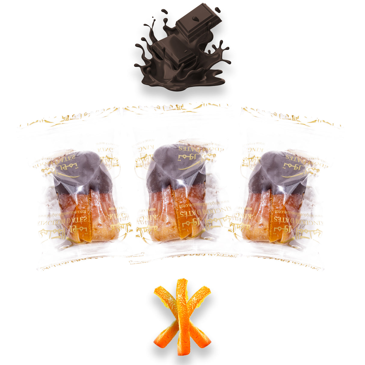 Luxury Sagi Dates Stuffed with Nuts & Half-Dipped in Coffee Chocolate (Wrapped)