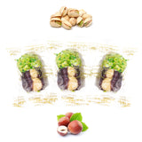Luxury Khedri Dates Stuffed with Nuts & Half-Dipped in Pistachio Chocolate (Wrapped)