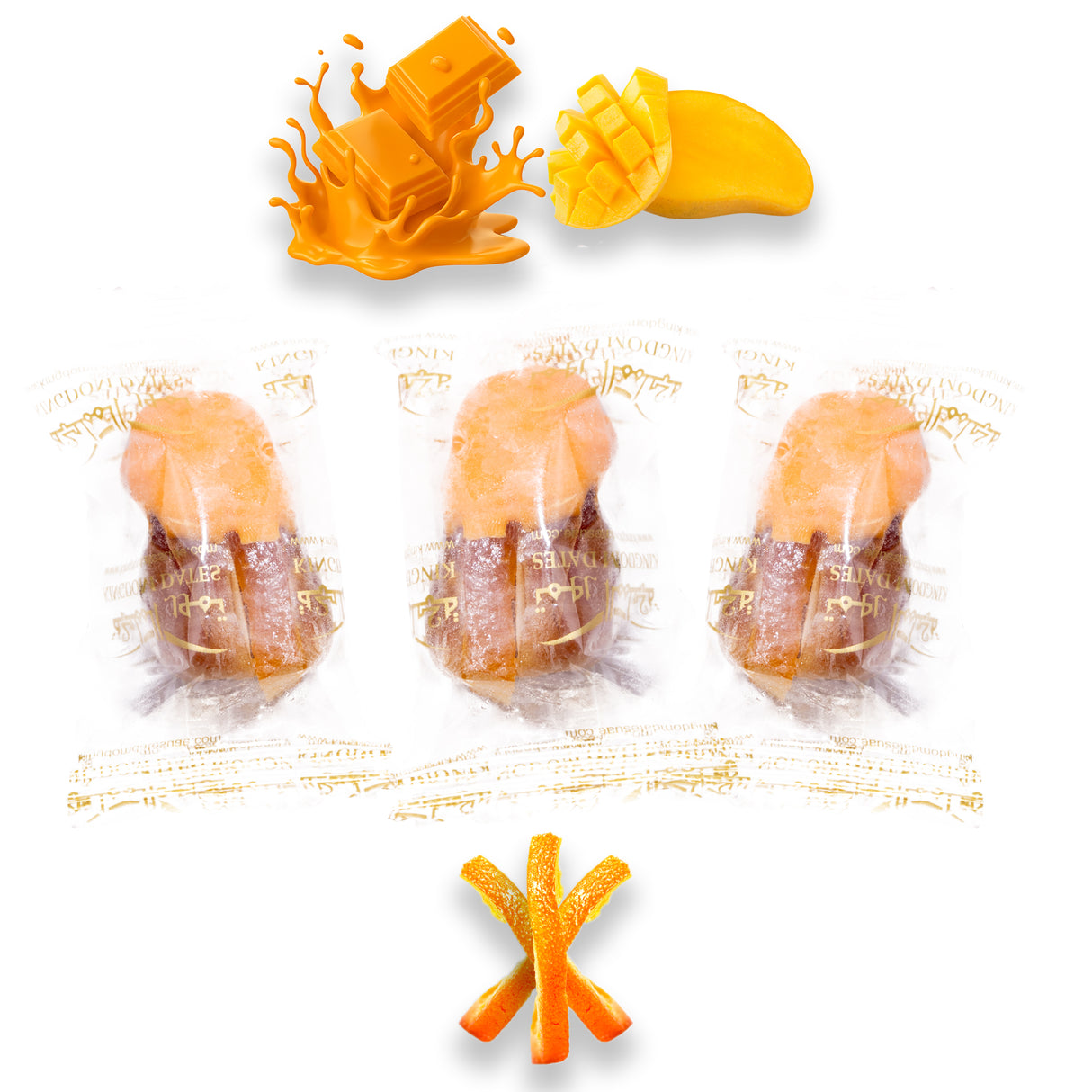 Luxury Sagi Dates Stuffed with Nuts & Half-Dipped in Mango Chocolate (Copy)