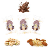 Luxury Khedri Dates Stuffed with Nuts & Half-Dipped in Milk Chocolate (Wrapped)