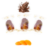 Luxury Sagi Dates Stuffed with Nuts & Half-Dipped in Milk Chocolate (Wrapped)