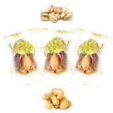 Luxury Sagi Dates Stuffed with Nuts & Half-Dipped in Pistachio Chocolate (Wrapped)