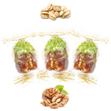 Luxury Sagi Dates Stuffed with Nuts & Half-Dipped in Pistachio Chocolate (Wrapped)