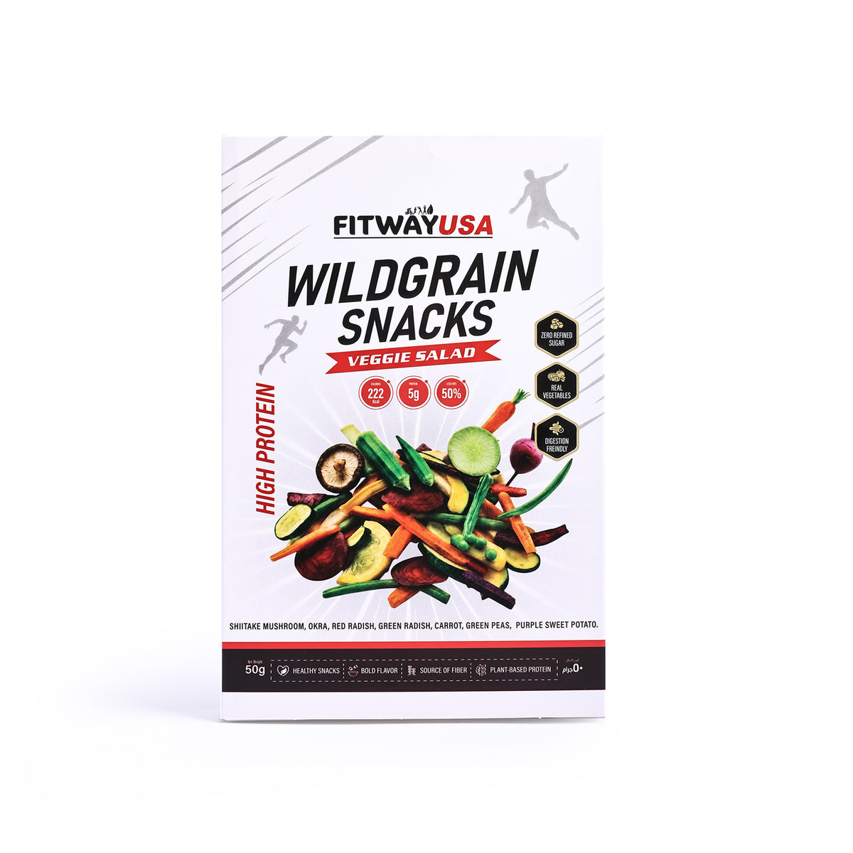 FitWay USA Wildgrain Snacks Veggie Salad - 50g