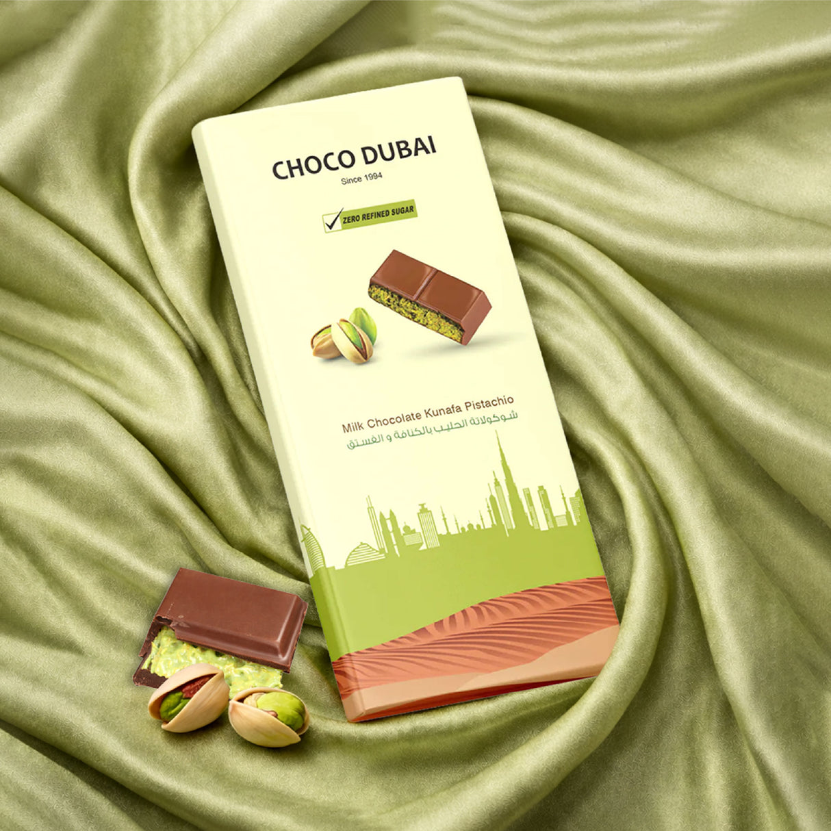 Milk Chocolate Kunafa Pistachio 100GM