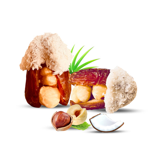 White Chocolate Dates with Coconut Hazelnut 1 KG