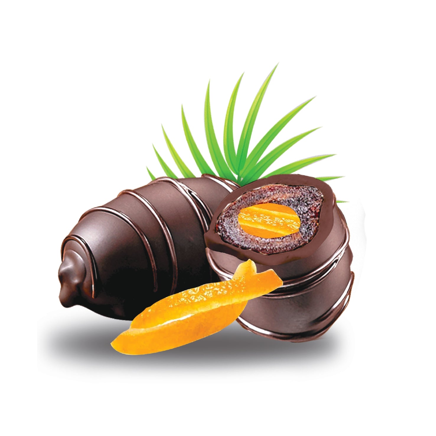 Dark Chocolate with orange peel Dates 1 KG - kingdom Dates UAE
