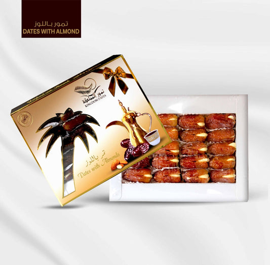 Dates with Almond 250g - kingdom Dates UAE